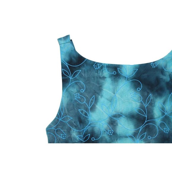 Vintage Y2K Byer Too! Dress Size Medium Tie Dye Floral Asymmetrical Fairy Formal - Picture 5 of 12